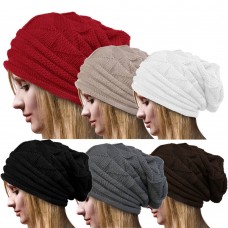 Mujers Winter Hats Ski Knit Skull Chic Slouchy Over Mujer&apos;s Beanie Cap Baggy  eb-16529638